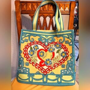 Brighton, canvas Love tote, Like New Condition